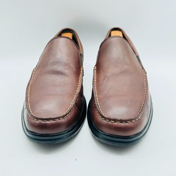 Cole Haan Shoes Mens 9 Brown Leather Loafers Moccasins VTG Casual Slip On - Picture 8 of 12